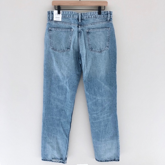 NWOT Zara Ripped Straight Jeans Size 10 - Picture 6 of 7